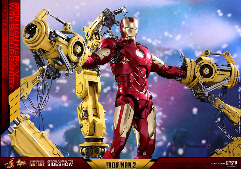 Load image into Gallery viewer, Hot Toys - Iron Man 2 - Iron Man Mark IV Diecast Movie Masterpiece with Suit-Up Gantry