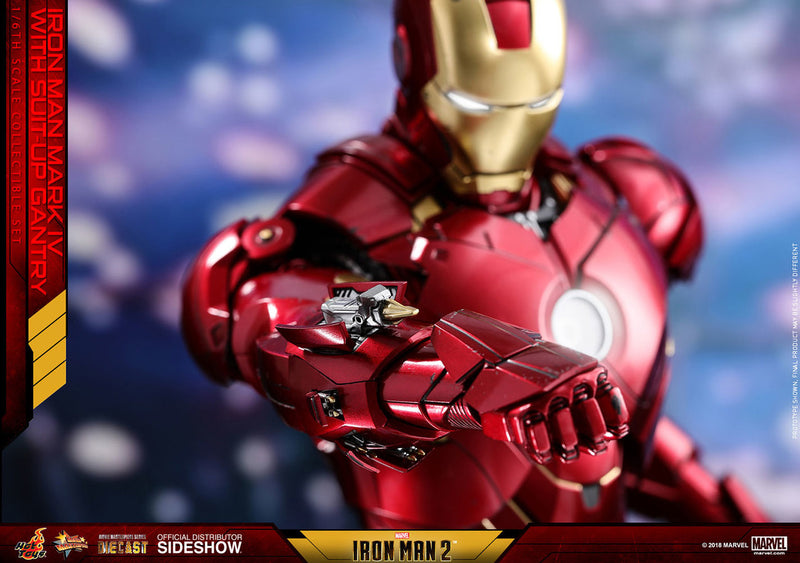Load image into Gallery viewer, Hot Toys - Iron Man 2 - Iron Man Mark IV Diecast Movie Masterpiece with Suit-Up Gantry