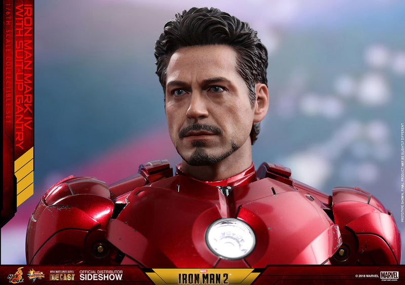 Load image into Gallery viewer, Hot Toys - Iron Man 2 - Iron Man Mark IV Diecast Movie Masterpiece with Suit-Up Gantry