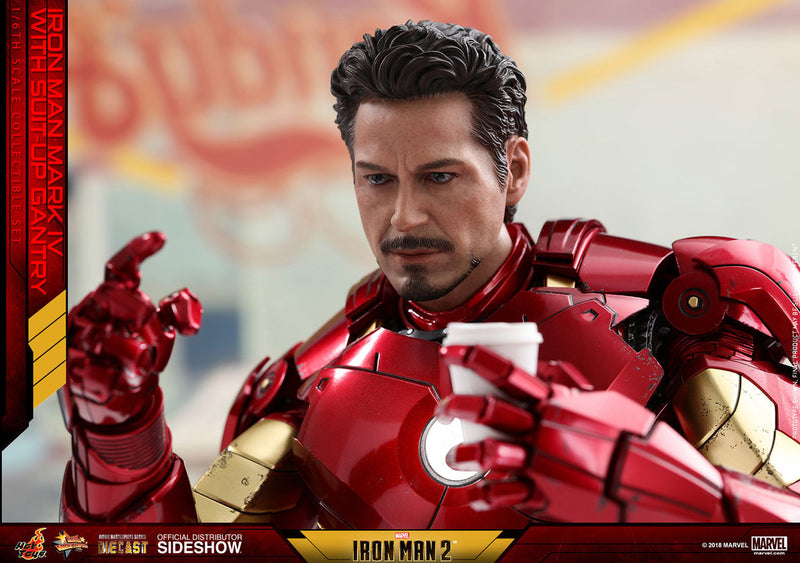 Load image into Gallery viewer, Hot Toys - Iron Man 2 - Iron Man Mark IV Diecast Movie Masterpiece with Suit-Up Gantry