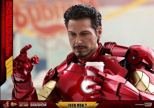 Hot Toys - Iron Man 2 - Iron Man Mark IV Diecast Movie Masterpiece with Suit-Up Gantry