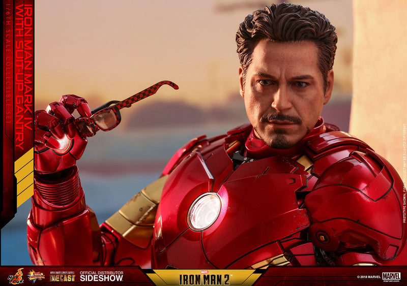 Load image into Gallery viewer, Hot Toys - Iron Man 2 - Iron Man Mark IV Diecast Movie Masterpiece with Suit-Up Gantry
