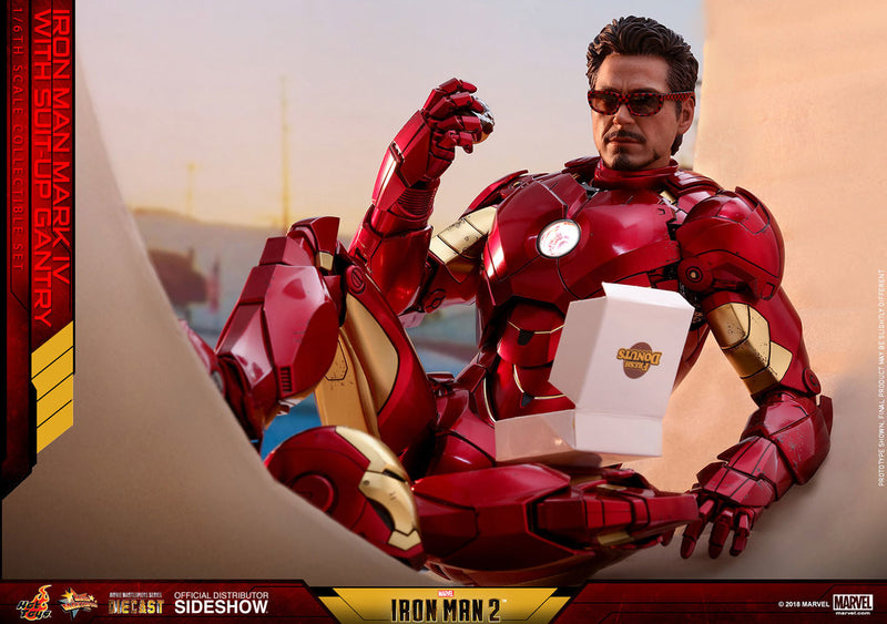 Load image into Gallery viewer, Hot Toys - Iron Man 2 - Iron Man Mark IV Diecast Movie Masterpiece with Suit-Up Gantry