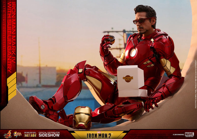 Load image into Gallery viewer, Hot Toys - Iron Man 2 - Iron Man Mark IV Diecast Movie Masterpiece with Suit-Up Gantry