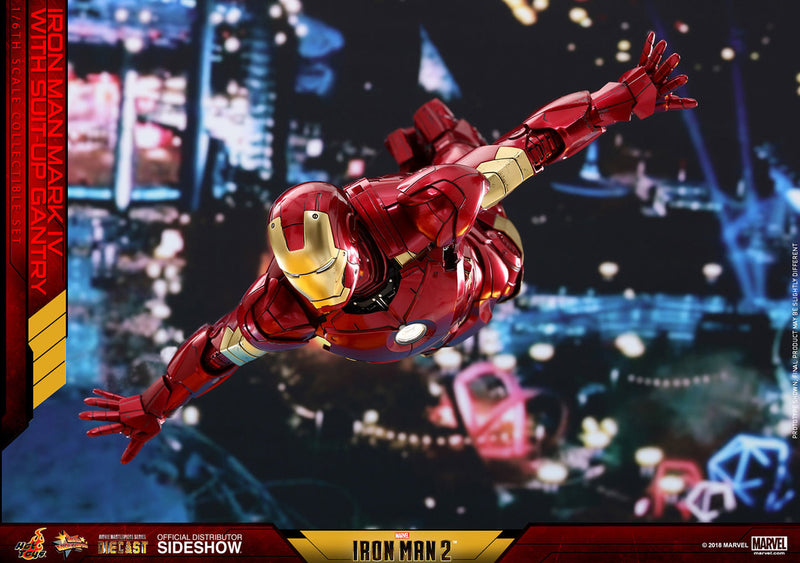 Load image into Gallery viewer, Hot Toys - Iron Man 2 - Iron Man Mark IV Diecast Movie Masterpiece with Suit-Up Gantry