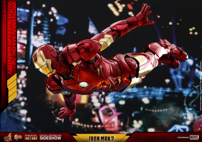 Load image into Gallery viewer, Hot Toys - Iron Man 2 - Iron Man Mark IV Diecast Movie Masterpiece with Suit-Up Gantry