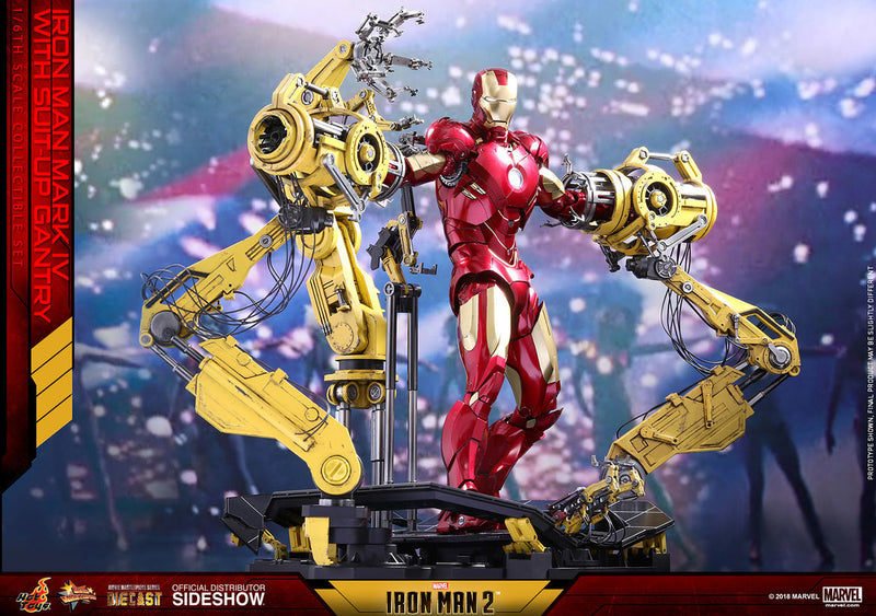 Load image into Gallery viewer, Hot Toys - Iron Man 2 - Iron Man Mark IV Diecast Movie Masterpiece with Suit-Up Gantry