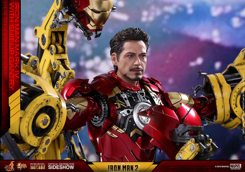 Load image into Gallery viewer, Hot Toys - Iron Man 2 - Iron Man Mark IV Diecast Movie Masterpiece with Suit-Up Gantry