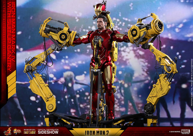 Load image into Gallery viewer, Hot Toys - Iron Man 2 - Iron Man Mark IV Diecast Movie Masterpiece with Suit-Up Gantry
