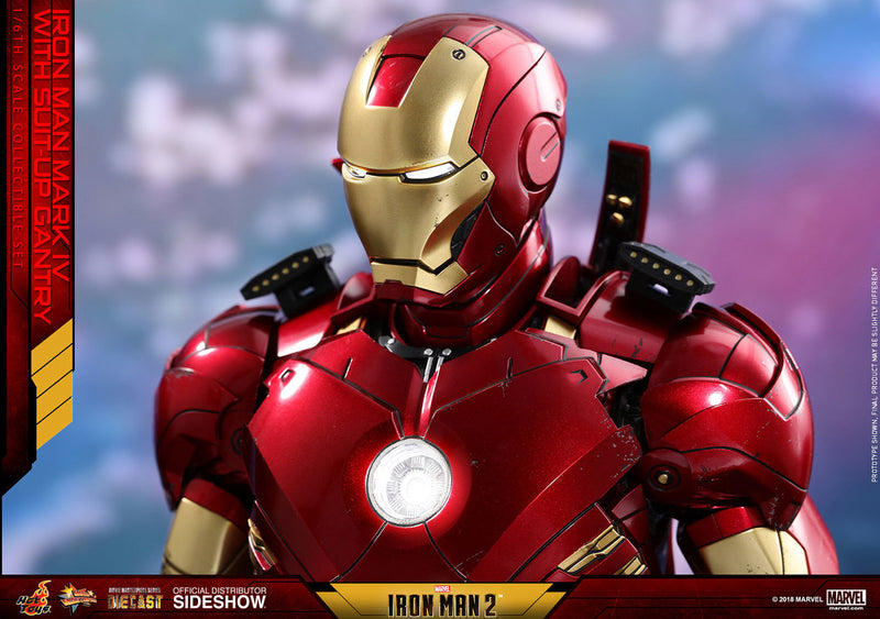 Load image into Gallery viewer, Hot Toys - Iron Man 2 - Iron Man Mark IV Diecast Movie Masterpiece with Suit-Up Gantry