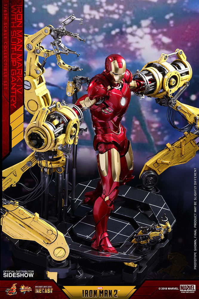 Load image into Gallery viewer, Hot Toys - Iron Man 2 - Iron Man Mark IV Diecast Movie Masterpiece with Suit-Up Gantry