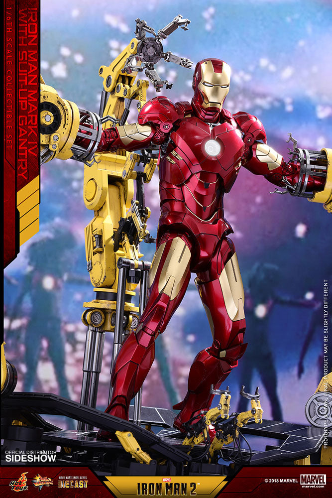 Load image into Gallery viewer, Hot Toys - Iron Man 2 - Iron Man Mark IV Diecast Movie Masterpiece with Suit-Up Gantry