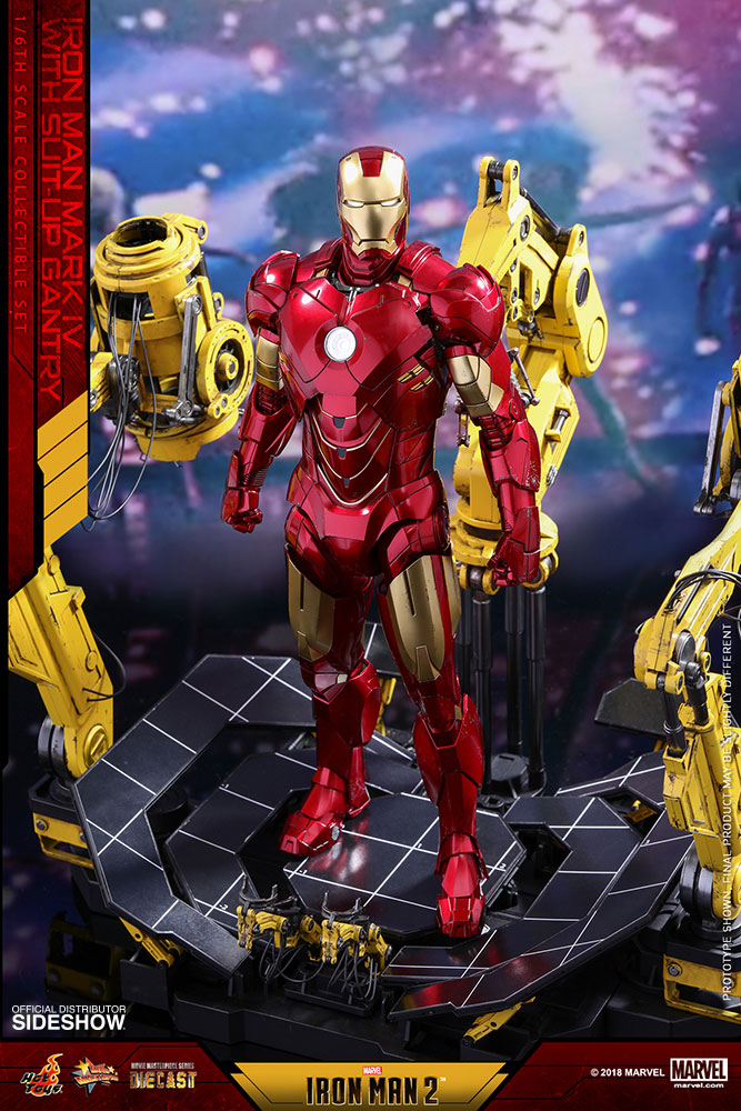 Load image into Gallery viewer, Hot Toys - Iron Man 2 - Iron Man Mark IV Diecast Movie Masterpiece with Suit-Up Gantry