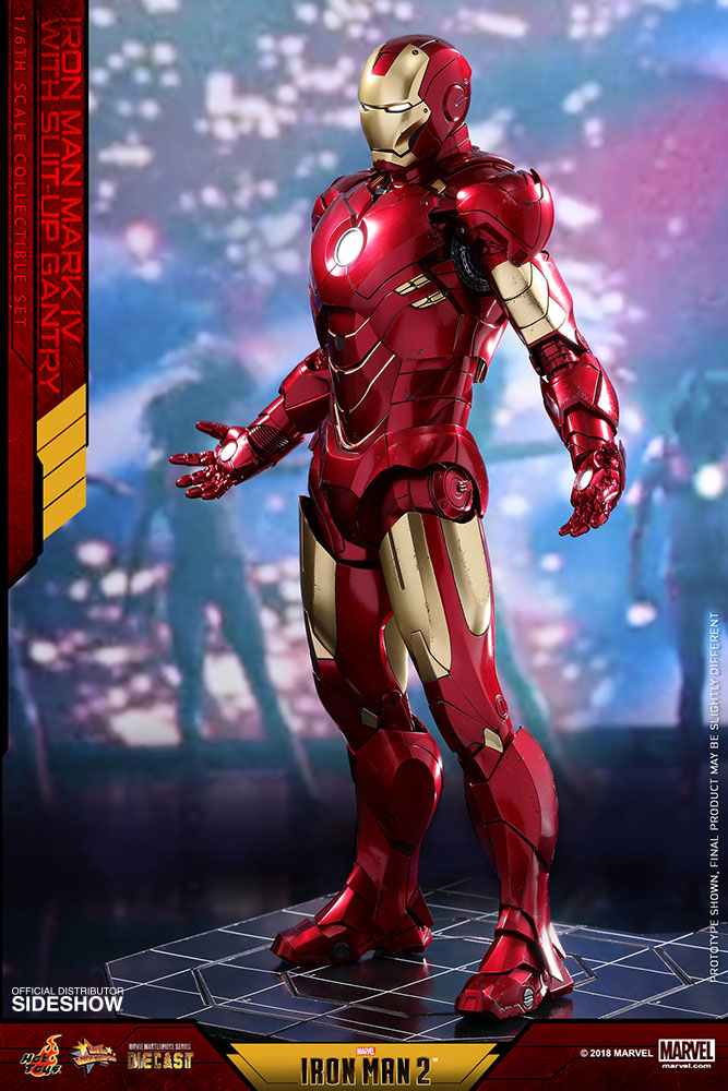 Load image into Gallery viewer, Hot Toys - Iron Man 2 - Iron Man Mark IV Diecast Movie Masterpiece with Suit-Up Gantry