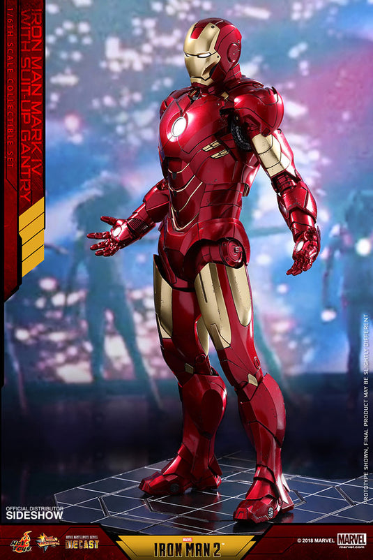 Hot Toys - Iron Man 2 - Iron Man Mark IV Diecast Movie Masterpiece with Suit-Up Gantry