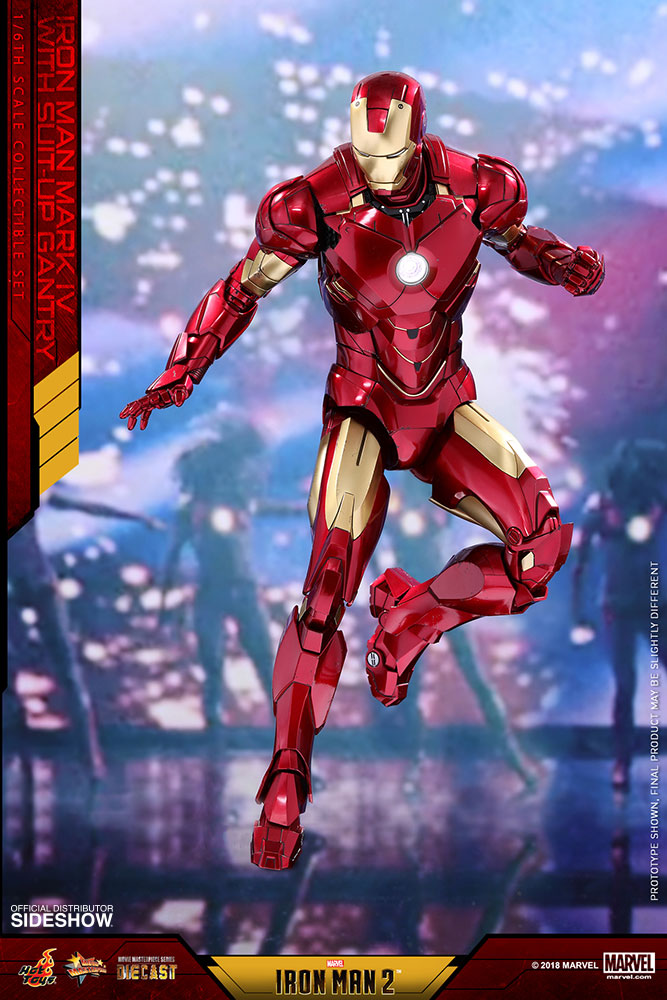 Load image into Gallery viewer, Hot Toys - Iron Man 2 - Iron Man Mark IV Diecast Movie Masterpiece with Suit-Up Gantry