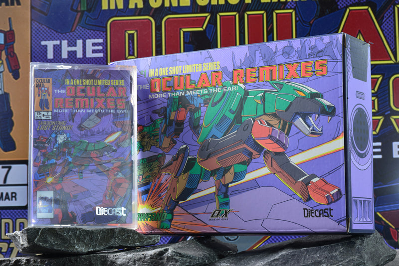 Load image into Gallery viewer, Ocular Max - Remix Series RMX-20 Deluxe Bundle (Shadow Fang, Robotic Bat Pin and Acrylic Display)
