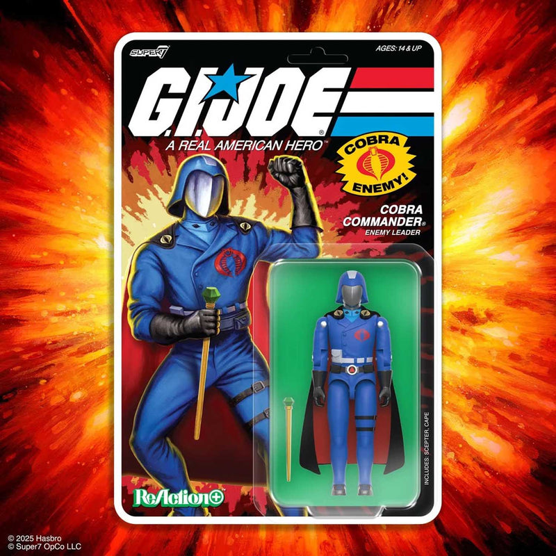 Load image into Gallery viewer, Super 7 - Reaction+ (O-Ring Figure) G.I. Joe - Cobra Commander (Black Cape)
