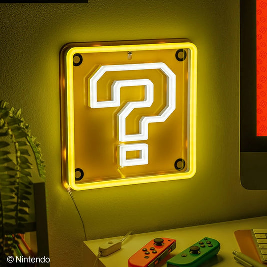 Paladone - Super Mario Question Block Wall Mountable LED Neon Light