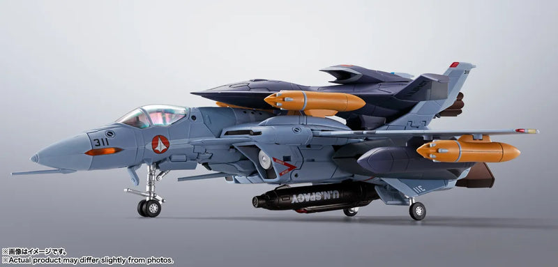Load image into Gallery viewer, Bandai - Hi-Metal R Macross Zero - VF-0A Phoenix (Shin Kudo Use) + QF-2200D-B Ghost
