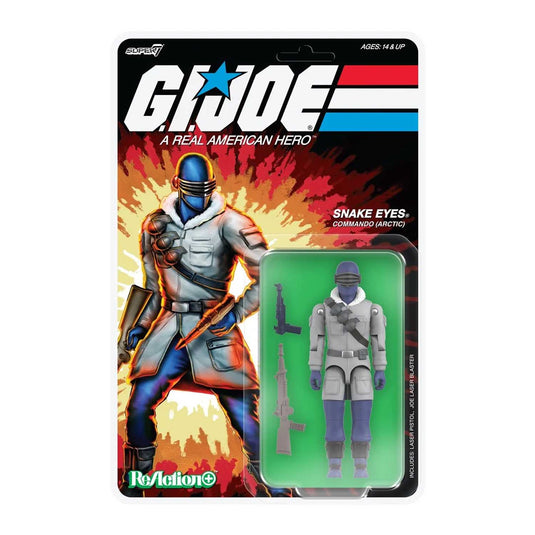 Super 7 - Reaction+ (O-Ring Figure) G.I. Joe - Arctic Snake Eyes (Movie Ver.)