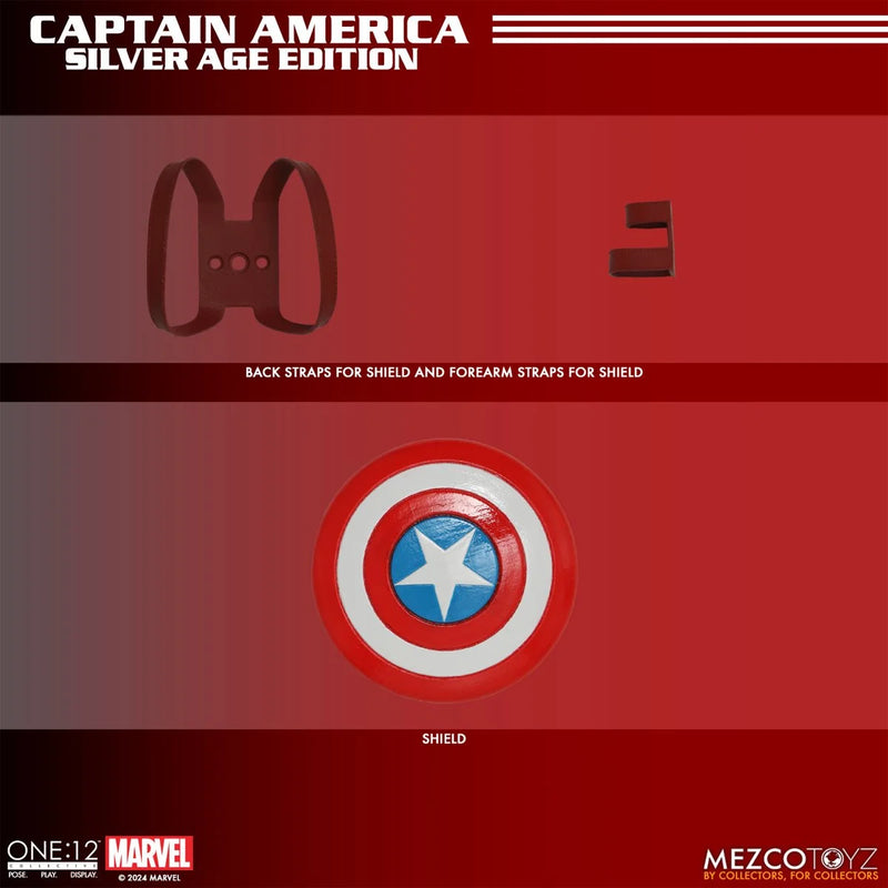 Load image into Gallery viewer, Mezco Toyz - One 12 Captain America (Silver Age Edition)
