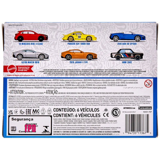 Mattel - Hot Wheels Themed Car Culture Vehicles - 2023 Mix 2 Pack of 6