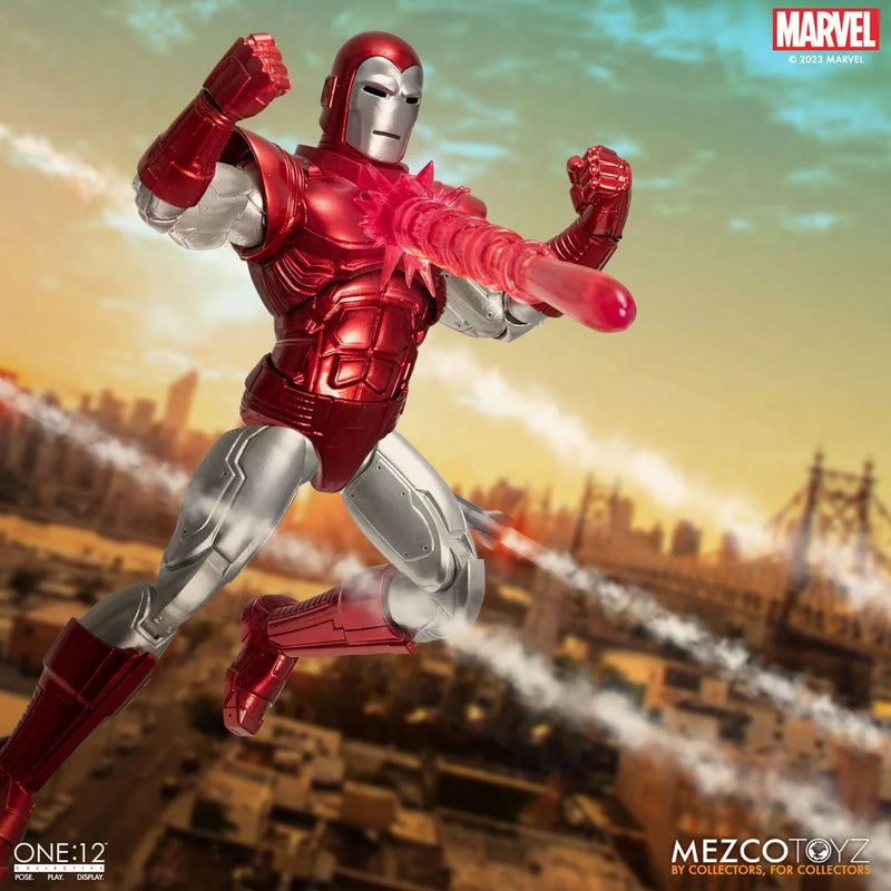 Load image into Gallery viewer, Mezco Toyz - One 12 Marvel Comics - Iron Man (Silver Centurion)
