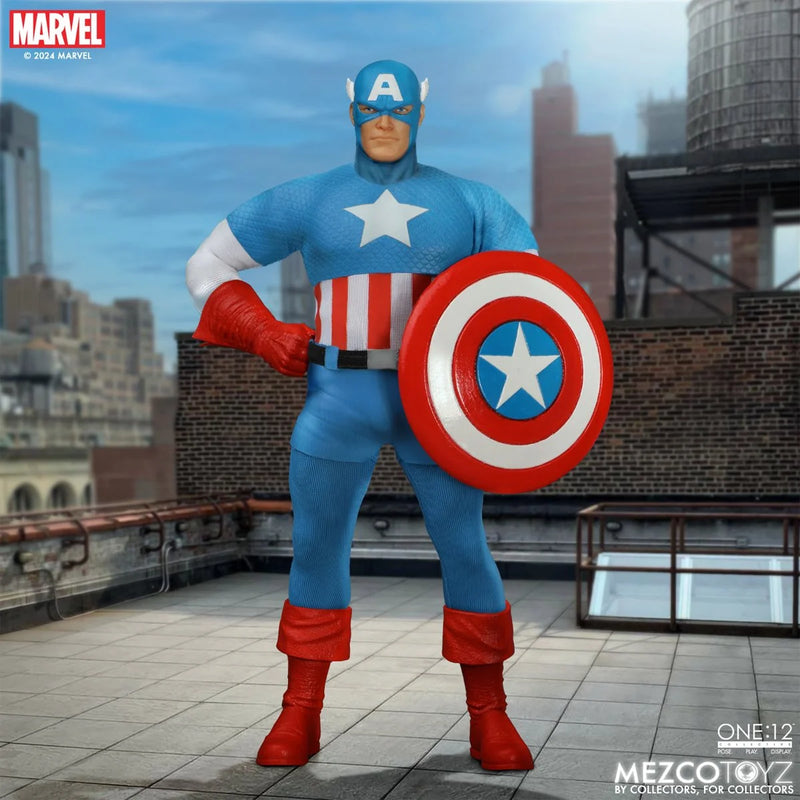 Load image into Gallery viewer, Mezco Toyz - One 12 Captain America (Silver Age Edition)
