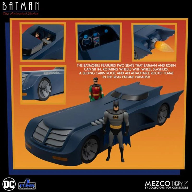 Load image into Gallery viewer, Mezco Toyz - Batman: The Animated Series - Batmobile 5 Points Vehicle
