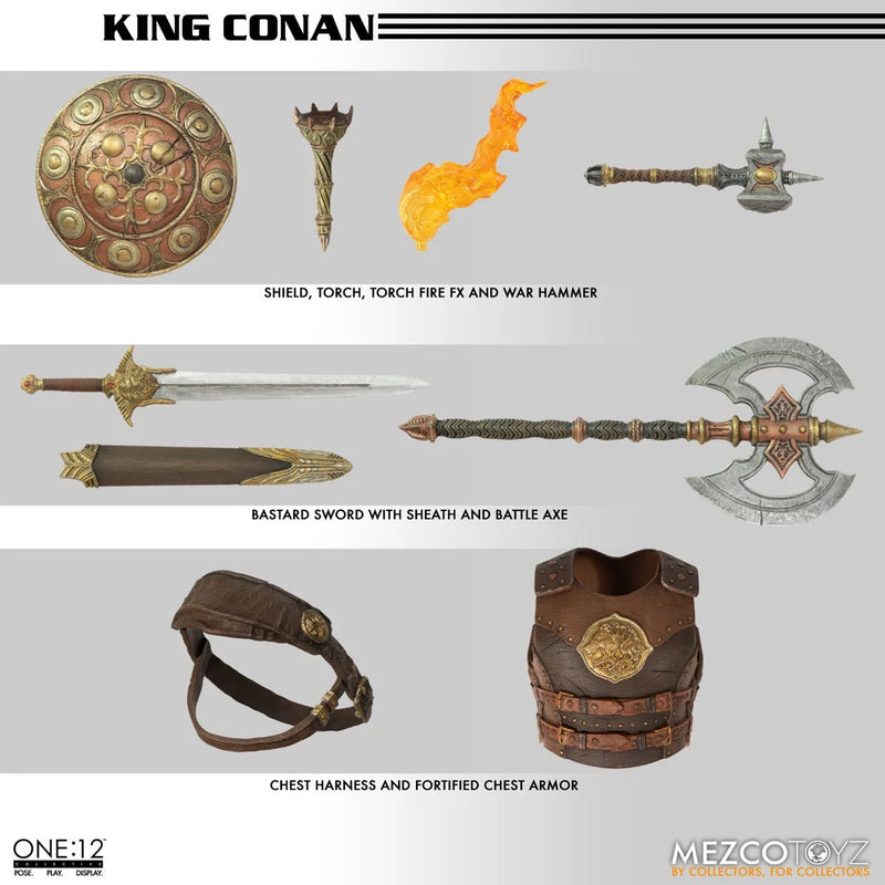 Load image into Gallery viewer, Mezco Toyz - One 12 Conan The Barbarian - King Conan
