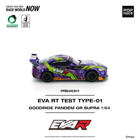 Pop Race - EVA RT Test Type-01 Goodride Pandem GR Supra 1/64 Scale Diecast Model Car