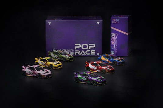 Pop Race - Pandem GR 86 Blind Box Series (Pop Race X Evangelion) Single Box Random 1/64 Scale Diecast Model Car