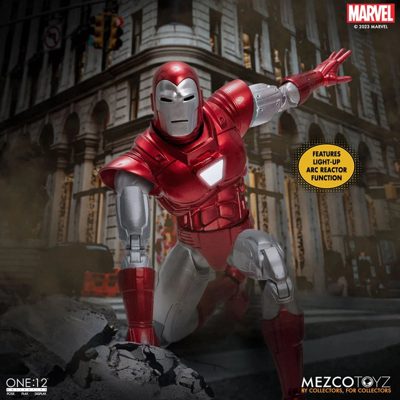 Load image into Gallery viewer, Mezco Toyz - One 12 Marvel Comics - Iron Man (Silver Centurion)
