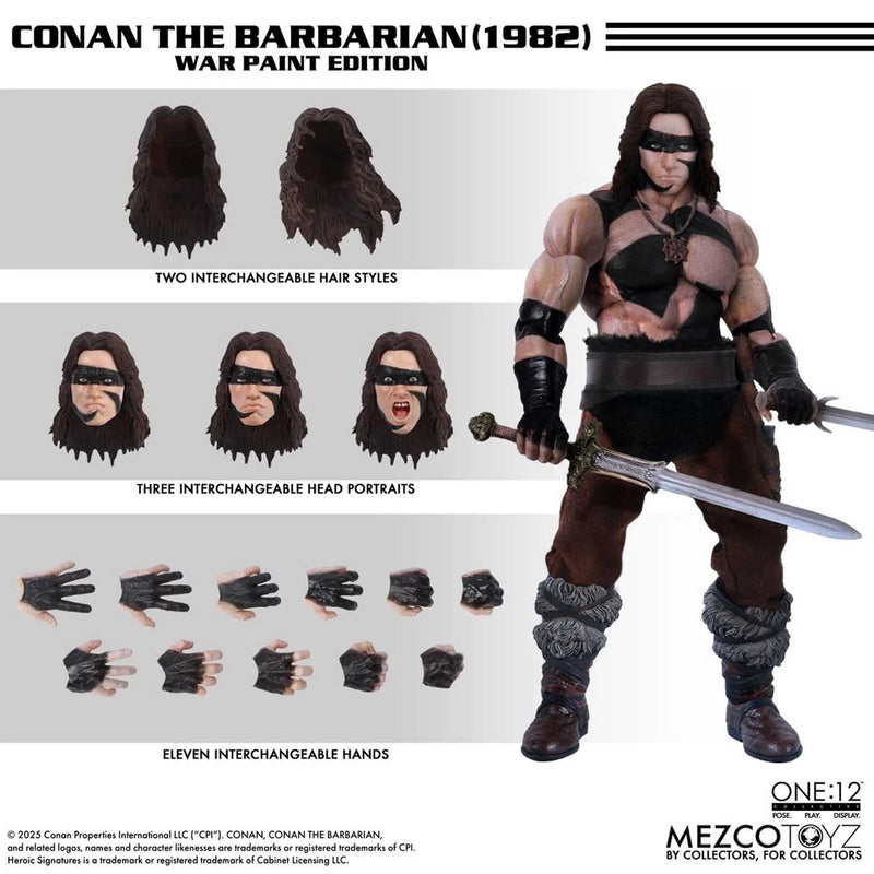Load image into Gallery viewer, Mezco Toyz - One 12 Conan The Barbarian (1982) - Conan (War Paint Edition)
