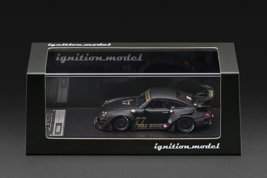 Ignition Model - RWB 993 (Matte Black) 1/64 Scale Diecast Model Car (IG4212)