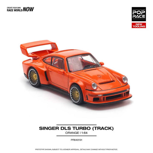 Pop Race - Singer DLS Turbo (Track) (Orange) 1/64 Scale Diecast Model Car (PR640131)