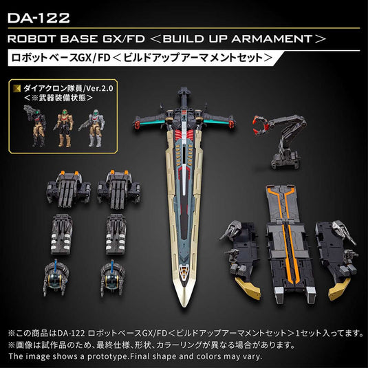 Diaclone Reboot - DA-122 Robot Base GX/FD (Build-Up Armament Set)