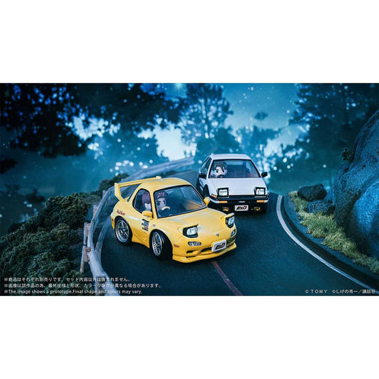 Q Village - Initial D - QV-06 Mazda RX-7 FD3S Model Kit Set