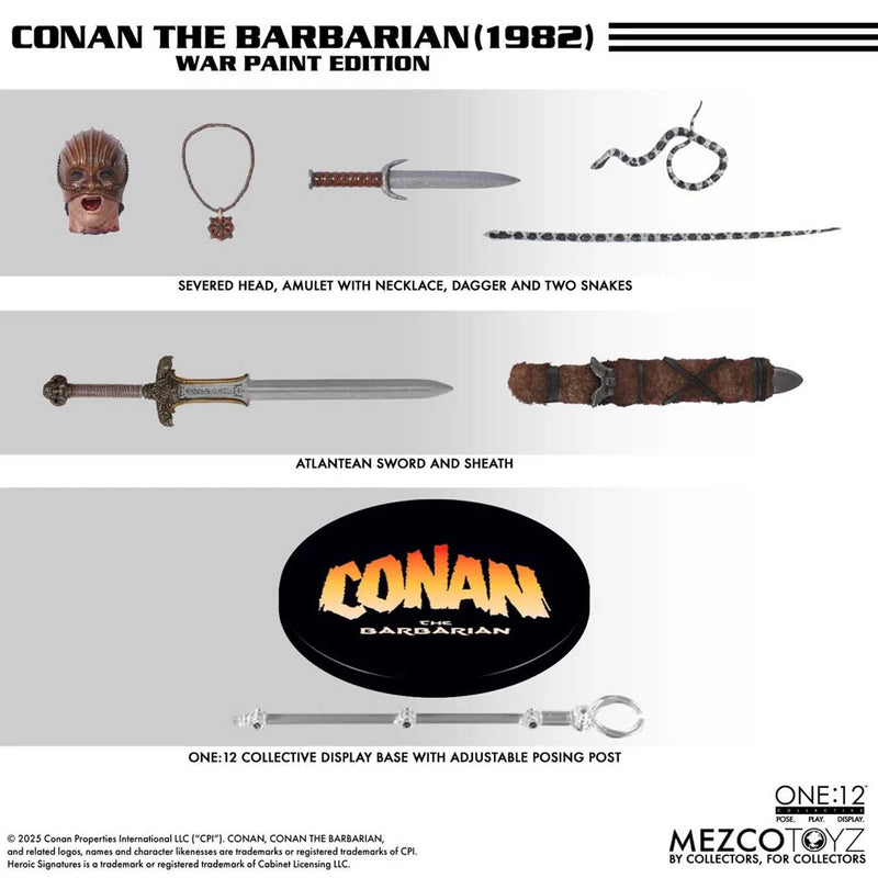 Load image into Gallery viewer, Mezco Toyz - One 12 Conan The Barbarian (1982) - Conan (War Paint Edition)
