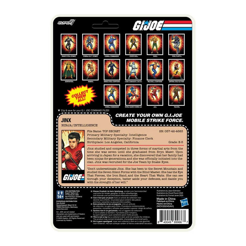 Load image into Gallery viewer, Super 7 - Reaction+ (O-Ring Figure) G.I. Joe - Jinx (Movie Collection)
