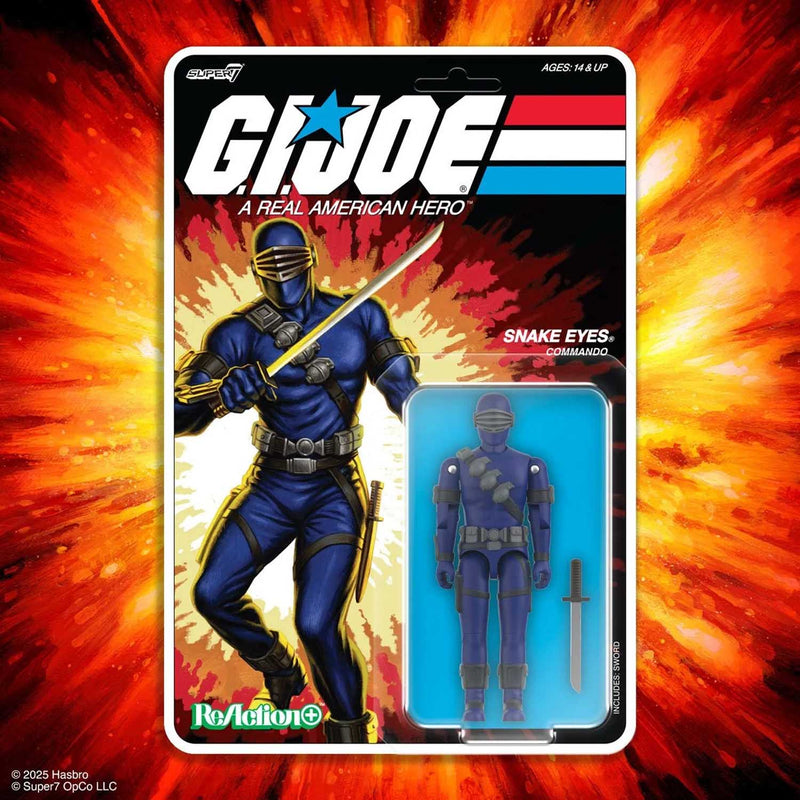Load image into Gallery viewer, Super 7 - Reaction+ (O-Ring Figure) G.I. Joe - Snake Eyes (Cartoon)

