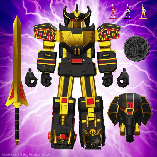 Super 7 - Mighty Morphin Power Rangers Ultimates - Megazord (Black and Gold)