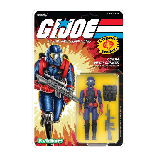 Super 7 - Reaction+ (O-Ring Figure) G.I. Joe - Cobra Viper Gunner