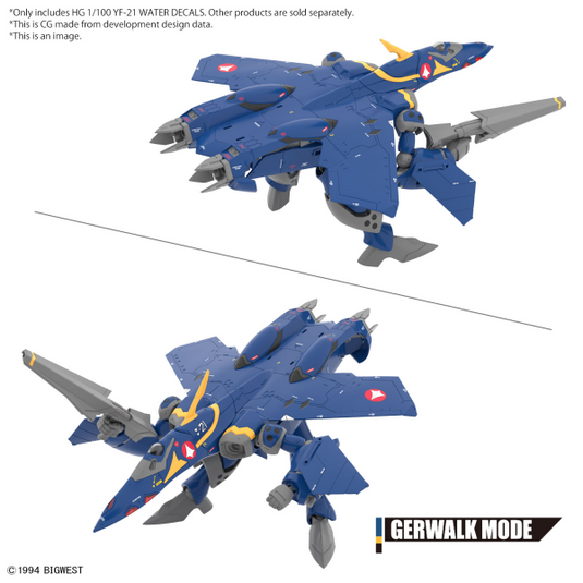 Bandai - HG 1/100 Macross Plus - YF-21 Water Decals