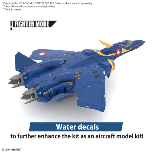 Bandai - HG 1/100 Macross Plus - YF-21 Water Decals