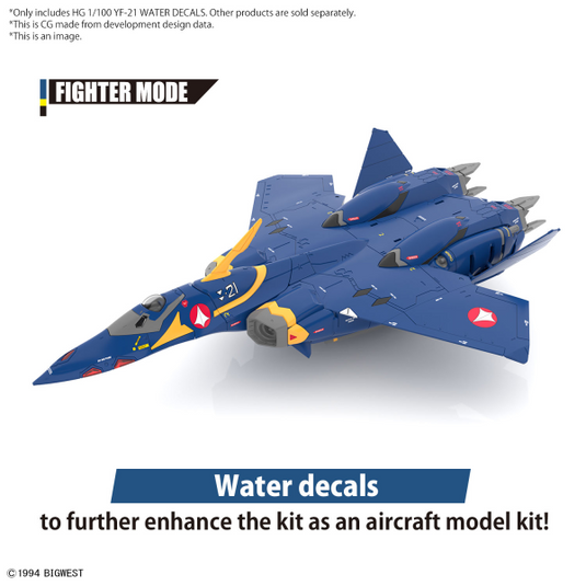 Bandai - HG 1/100 Macross Plus - YF-21 Water Decals