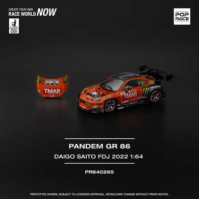 Pop Race - Pandem GR86 (Daigo Saito Formula Drift Japan 2022) 1/64 Scale Diecast Model Car