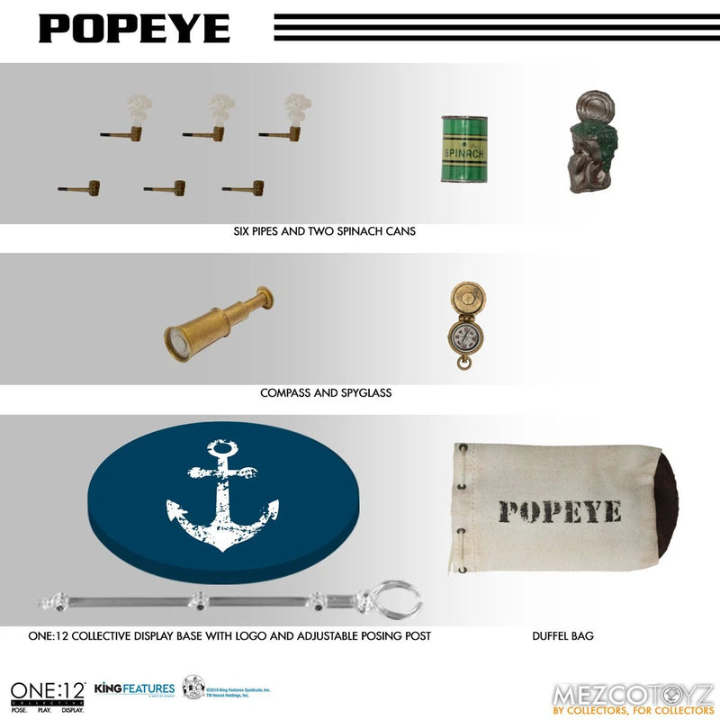 Load image into Gallery viewer, Mezco Toyz - One 12 Popeye
