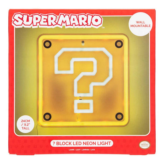 Paladone - Super Mario Question Block Wall Mountable LED Neon Light